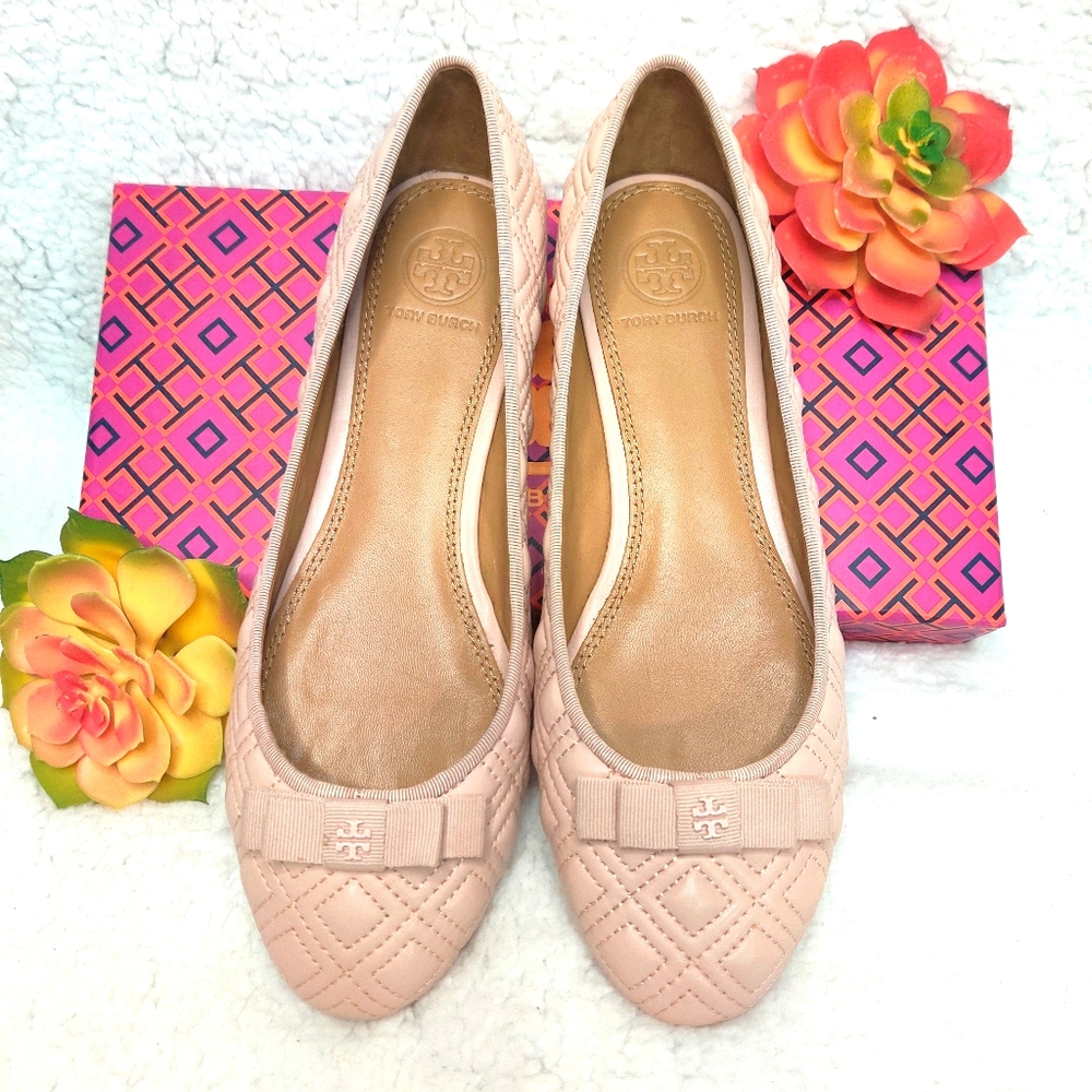 Tory Burch Marion Quilted Leather Ballet Flat